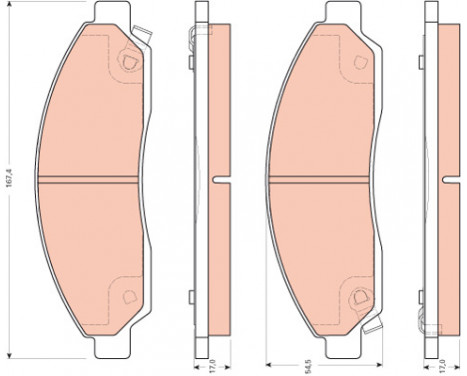 Brake Pad Set, disc brake COTEC GDB3466 TRW