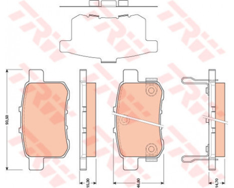 Brake Pad Set, disc brake COTEC GDB3482 TRW