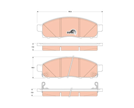 Brake Pad Set, disc brake COTEC GDB3502 TRW, Image 2