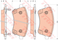 Brake Pad Set, disc brake COTEC GDB3509 TRW