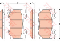 Brake Pad Set, disc brake COTEC GDB3515 TRW