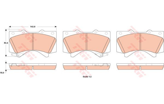 Brake Pad Set, disc brake COTEC GDB3524 TRW