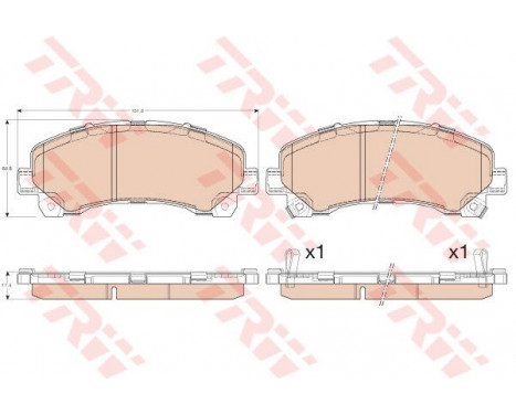 Brake Pad Set, disc brake COTEC GDB3545 TRW