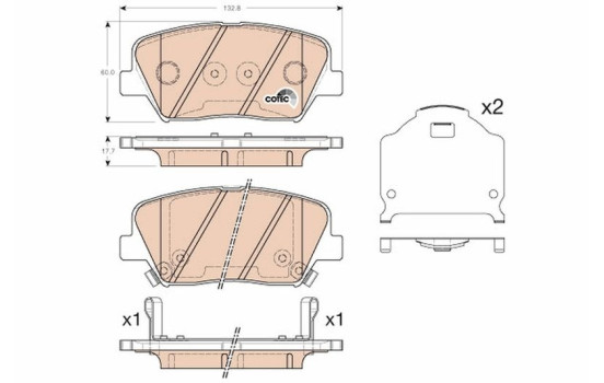 Brake Pad Set, disc brake COTEC GDB3549 TRW, Image 5