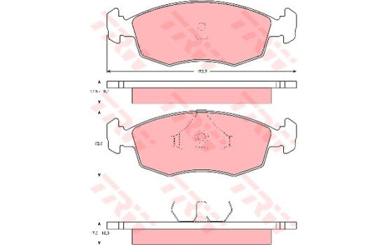Brake Pad Set, disc brake COTEC GDB371 TRW