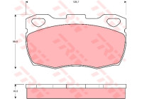 Brake Pad Set, disc brake COTEC GDB395 TRW