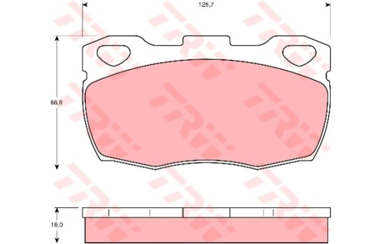 Brake Pad Set, disc brake COTEC GDB395 TRW