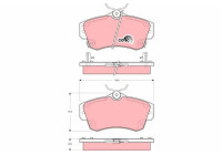 Brake Pad Set, disc brake COTEC GDB4118 TRW