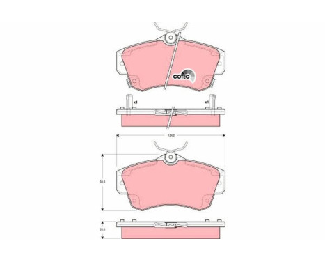 Brake Pad Set, disc brake COTEC GDB4118 TRW
