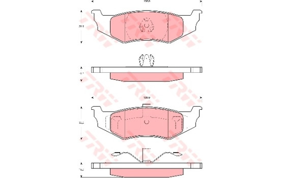 Brake Pad Set, disc brake COTEC GDB4119 TRW