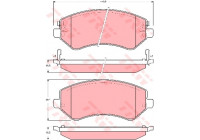 Brake Pad Set, disc brake COTEC GDB4126 TRW