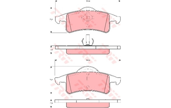 Brake Pad Set, disc brake COTEC GDB4127 TRW