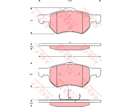 Brake Pad Set, disc brake COTEC GDB4128 TRW