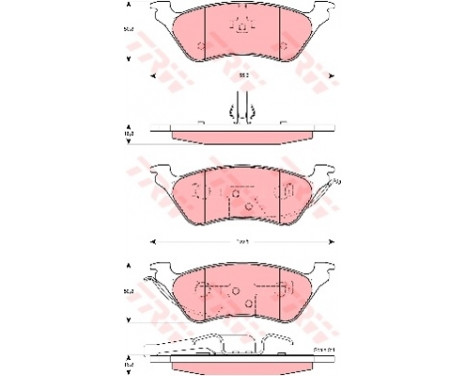 Brake Pad Set, disc brake COTEC GDB4130 TRW