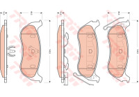 Brake Pad Set, disc brake COTEC GDB4139 TRW