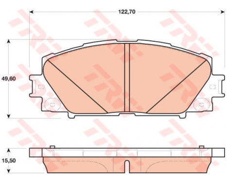 Brake Pad Set, disc brake COTEC GDB4173 TRW