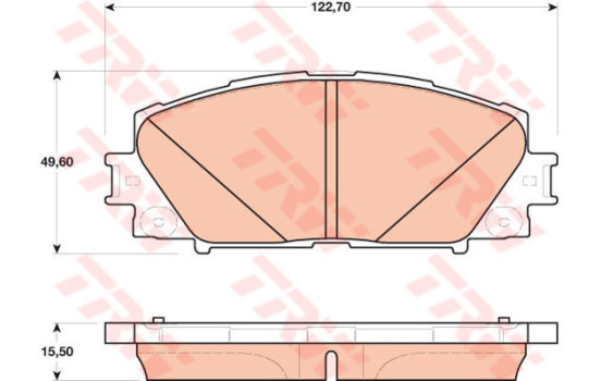 Brake Pad Set, disc brake COTEC GDB4173 TRW