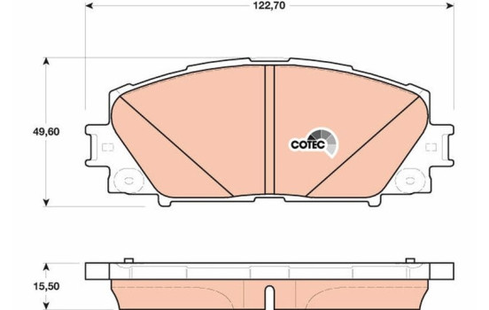 Brake Pad Set, disc brake COTEC GDB4173 TRW, Image 2