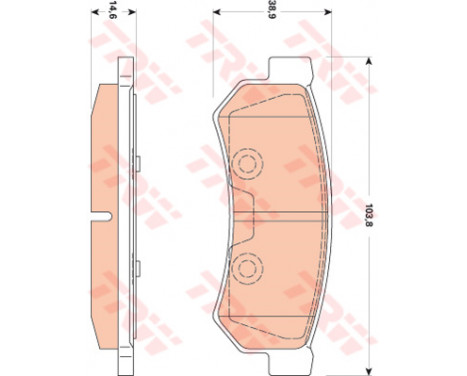 Brake Pad Set, disc brake COTEC GDB4178 TRW