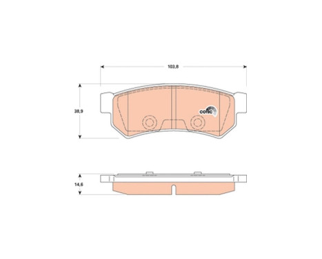 Brake Pad Set, disc brake COTEC GDB4178 TRW, Image 2