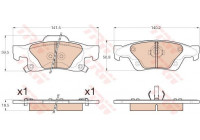 Brake Pad Set, disc brake COTEC GDB4448 TRW