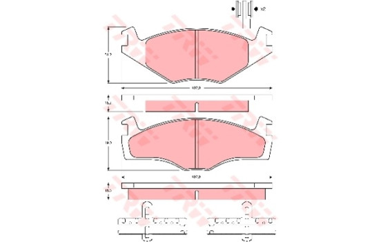Brake Pad Set, disc brake COTEC GDB459 TRW