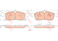 Brake Pad Set, disc brake COTEC GDB4603 TRW