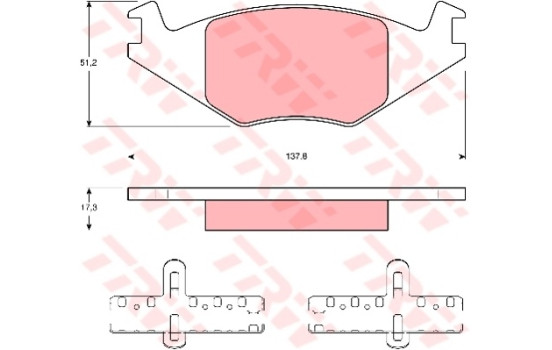 Brake Pad Set, disc brake COTEC GDB463 TRW