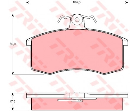 Brake Pad Set, disc brake COTEC GDB469 TRW