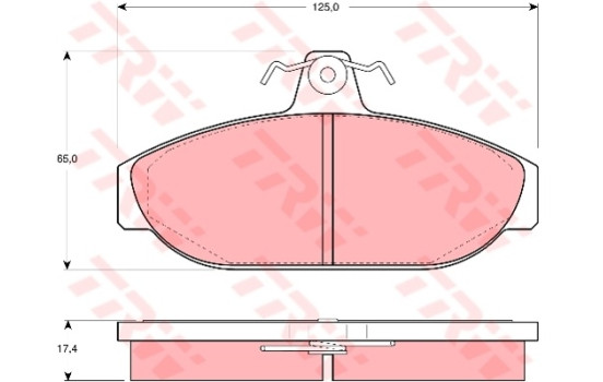 Brake Pad Set, disc brake COTEC GDB482 TRW