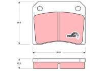 Brake Pad Set, disc brake COTEC GDB557 TRW