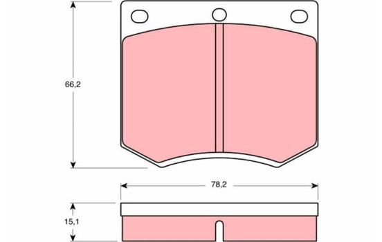 Brake Pad Set, disc brake COTEC GDB660 TRW, Image 2