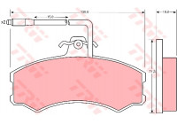 Brake Pad Set, disc brake COTEC GDB695 TRW