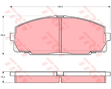 Brake Pad Set, disc brake COTEC GDB770 TRW