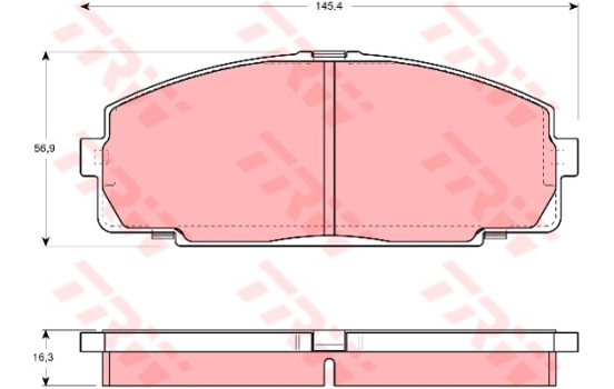Brake Pad Set, disc brake COTEC GDB770 TRW