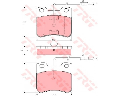 Brake Pad Set, disc brake COTEC GDB794 TRW