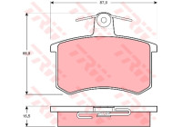 Brake Pad Set, disc brake COTEC GDB814 TRW