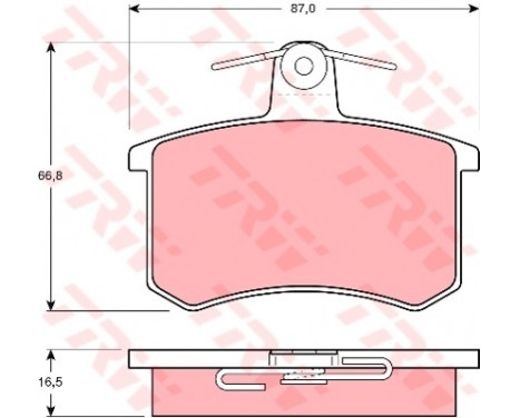 Brake Pad Set, disc brake COTEC GDB814 TRW