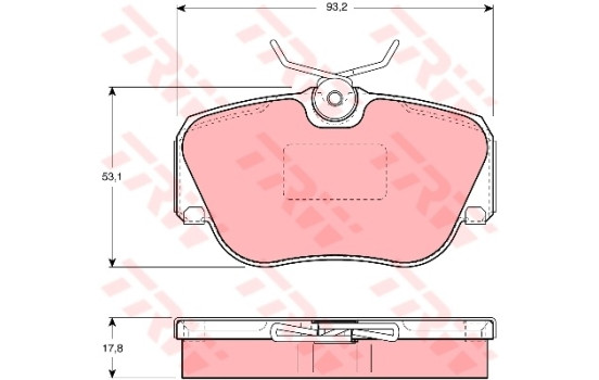 Brake Pad Set, disc brake COTEC GDB817 TRW