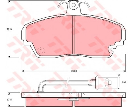 Brake Pad Set, disc brake COTEC GDB851 TRW
