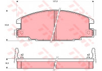 Brake Pad Set, disc brake COTEC GDB870 TRW