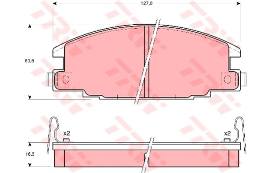 Brake Pad Set, disc brake COTEC GDB870 TRW