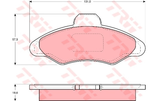Brake Pad Set, disc brake COTEC GDB897 TRW