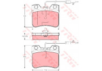 Brake Pad Set, disc brake COTEC GDB906 TRW