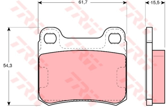 Brake Pad Set, disc brake COTEC GDB911 TRW