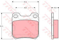 Brake Pad Set, disc brake COTEC GDB915 TRW