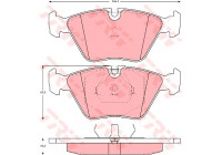 Brake Pad Set, disc brake COTEC GDB916 TRW