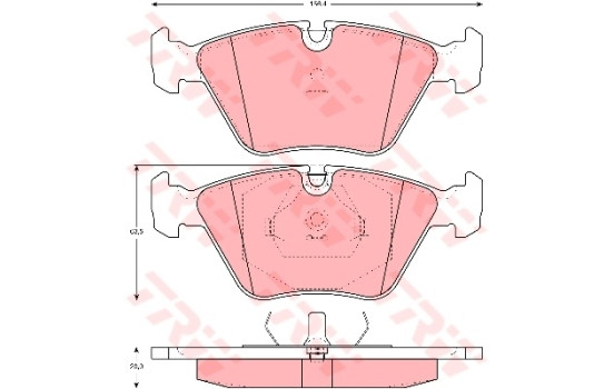 Brake Pad Set, disc brake COTEC GDB916 TRW