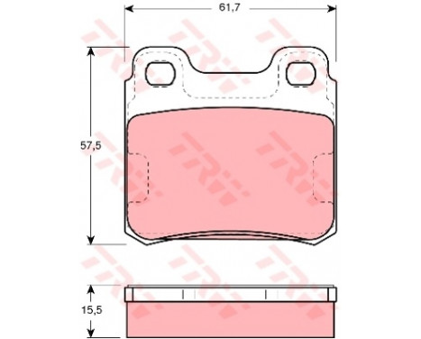 Brake Pad Set, disc brake COTEC GDB952 TRW