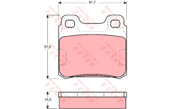 Brake Pad Set, disc brake COTEC GDB952 TRW